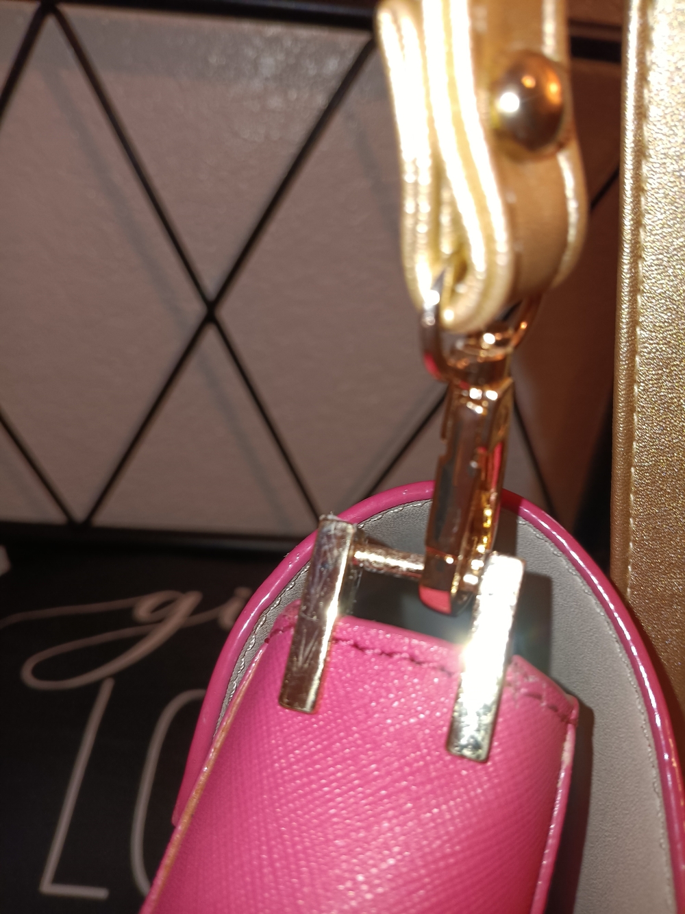 kate spade Pink Crossbody Bag with Gold Strap and Bow Detail - Picture 8 of 14